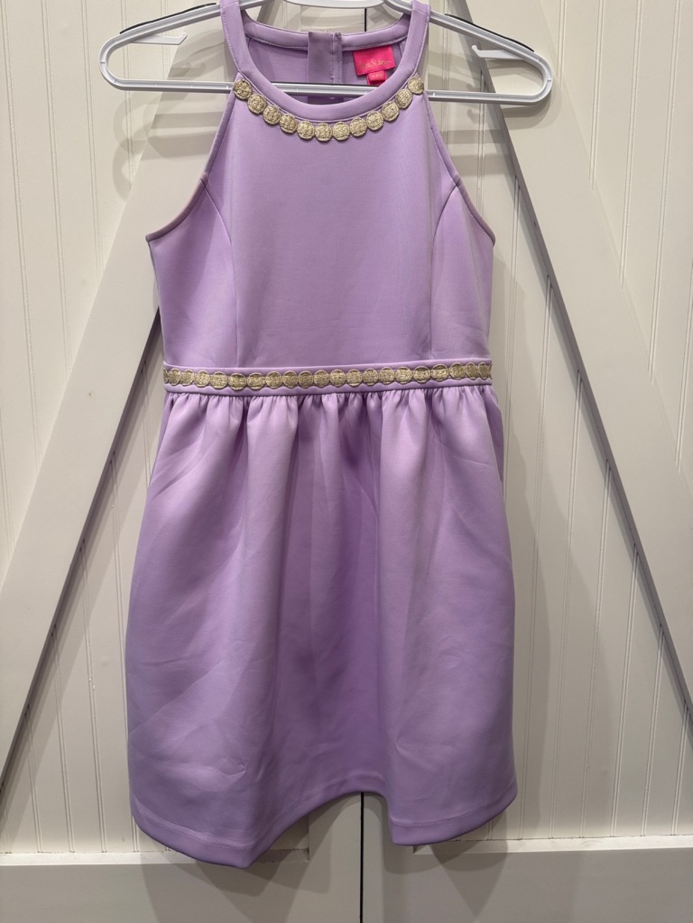 Lilly Pulitzer Girls' Party Dress with Gold Trim